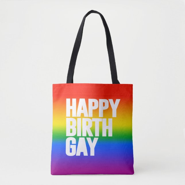 Happy Birthgay Tasche (Vorderseite)
