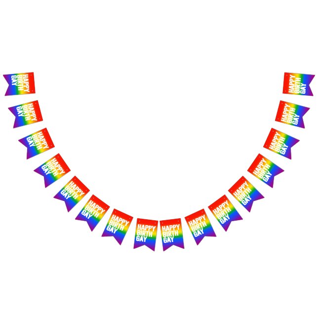 Happy Birthgay Wimpelkette (Alle)