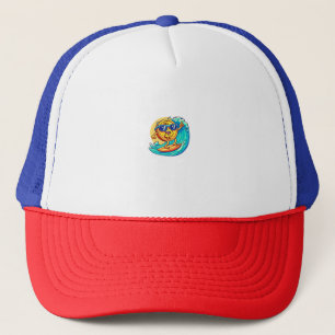 Happy Bitcoin Wearing Sungasse Truckerkappe