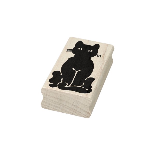 Happy Black Cat Gummistempel (Stempel)