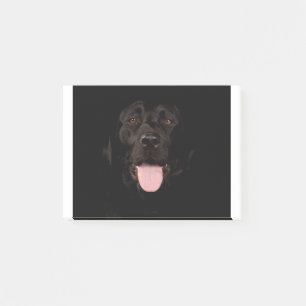 Happy Black Labrador Hund Post-it Klebezettel