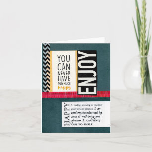 Happy (blank) folded card 4"x5.6" karte