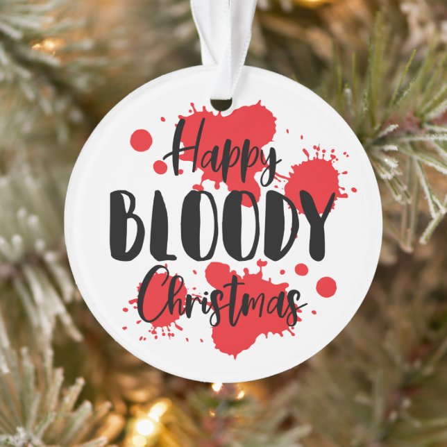 Happy Bloody Christmas Horror Ornament (Baum)