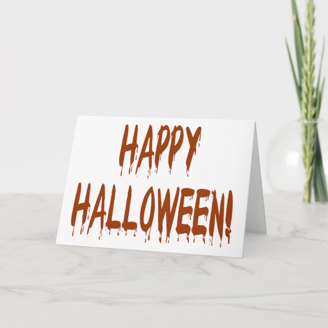 Happy Bloody Halloween Karte (Vorderseite)