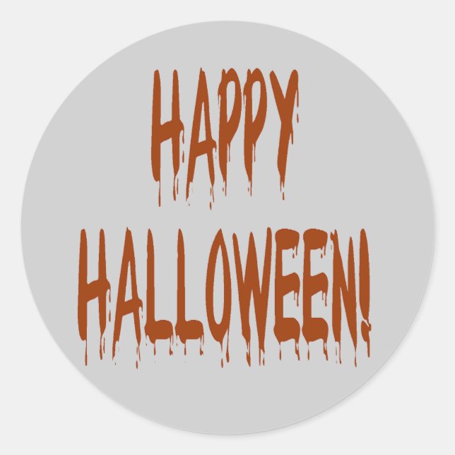 Happy Bloody Halloween Runder Aufkleber (Vorderseite)