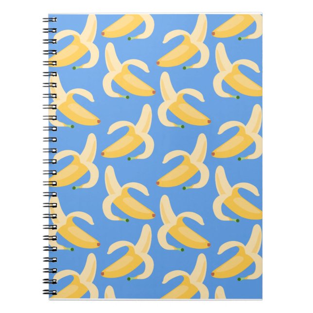 Happy Blue Banana Notebook Notizblock (Vorderseite)