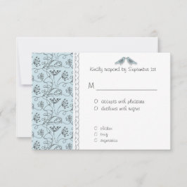 Happy Blue Birds UAWG Response erschwinglich RSVP Karte