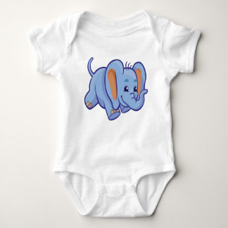 Happy Blue Elephant Baby Bodysuit Strampler