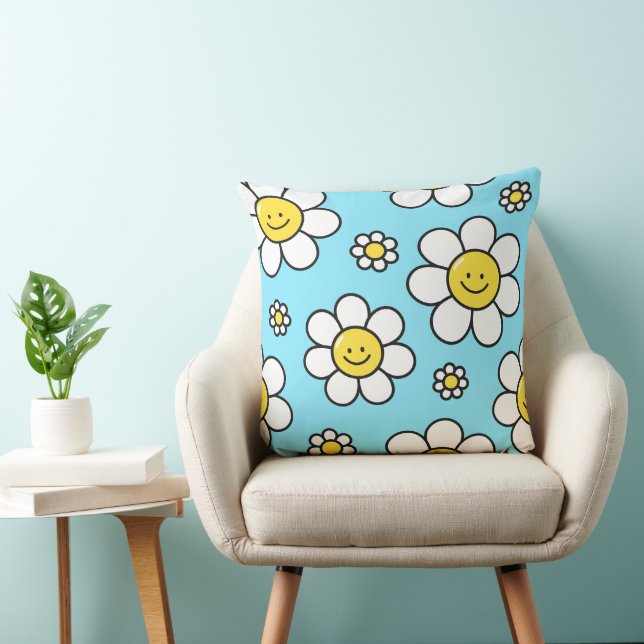 Happy Blume 20x20 Kopfkissen Kissen (Stuhl )