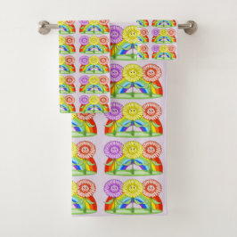 Happy Blume Badezimmer Handtuch Set