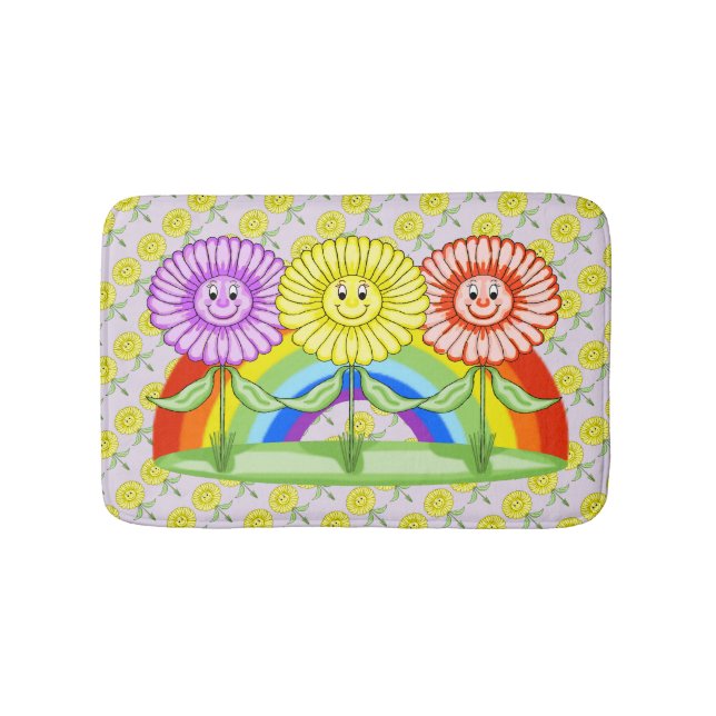 Happy Blume Bath Mat Badematte (Vorderseite)