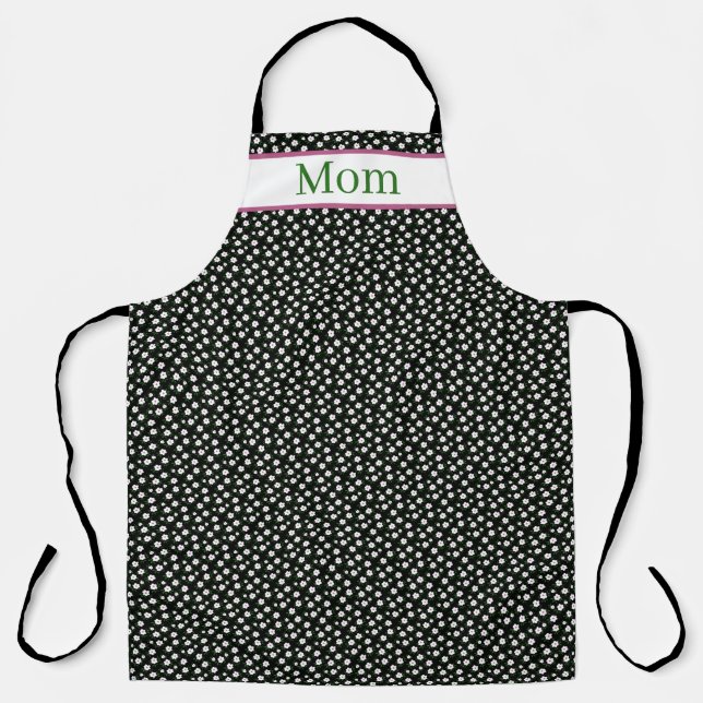 Happy Blume Black Schürze (Vorderseite)