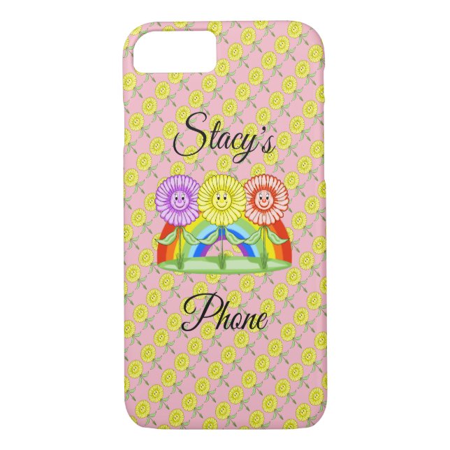 Happy Blume Handy Case (Rückseite)