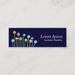 Happy Blume (Navy Blue) Mini Visitenkarte