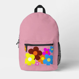 Happy Blume Pastellrosa Bedruckter Rucksack