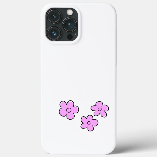 Happy Blume - Rosa - anpassen - Case-Mate iPhone Hülle (Rückseite)