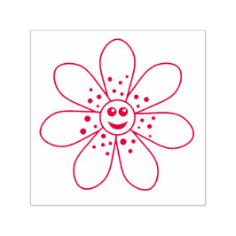 Happy Blume Selbstbewusste Briefmarke Permastempel