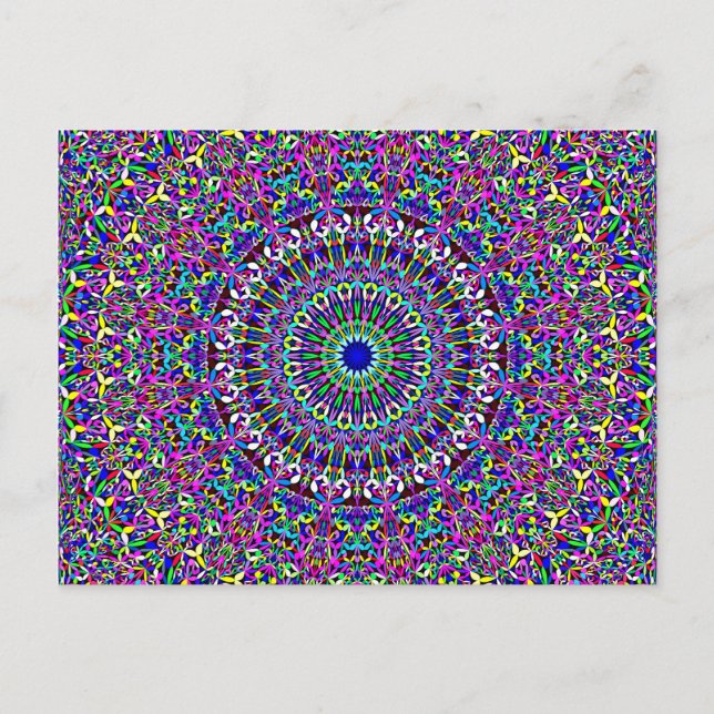 Happy Bohemisch Jungle Mandala Postkarte (Vorderseite)