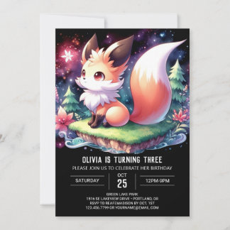 Happy Boho Fox Geburtstag digital Einladung