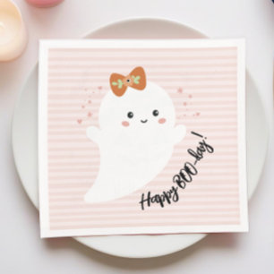 Happy BOO Day Ghost Birthday Serviette