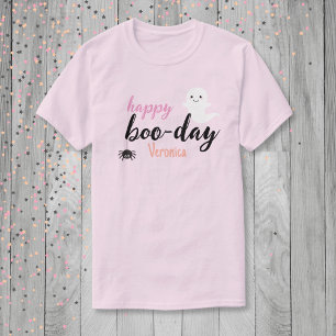 Happy Boo Day Halloween Geburtstag T-Shirt