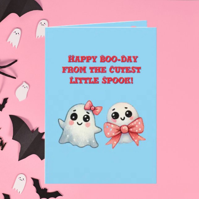 Happy Boo Day Niedlich Ghost Foto Halloween-Karten Karte (Von Creator hochgeladen)