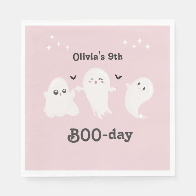 Happy Boo Day | Spooky BOO Day Celebration Serviette (Vorderseite)