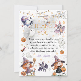 Happy Boo Halloween Danke-Card - Niedliches Geist Dankeskarte