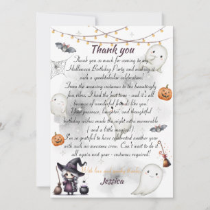Happy Boo Halloween Danke-Card - Niedliches Geist Dankeskarte