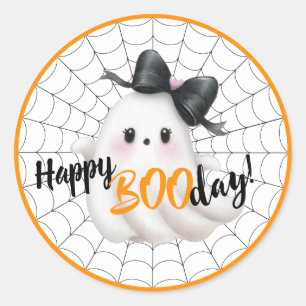Happy BOOday - Ghoful Giggles & Birthday Cheer Runder Aufkleber