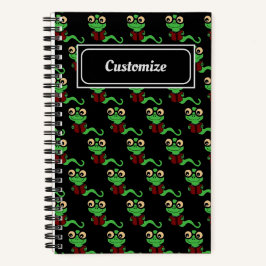 Happy Bookworm Black Notizbuch