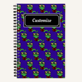 Happy Bookworm Lila Notizbuch