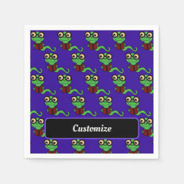 Happy Bookworm Lila Serviette