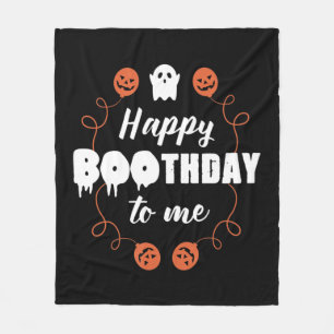 Happy Boothday To Me Fun Halloween Geburtstag Fleecedecke