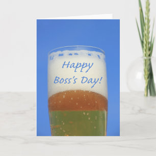 Happy Boss's Day Beer Karte