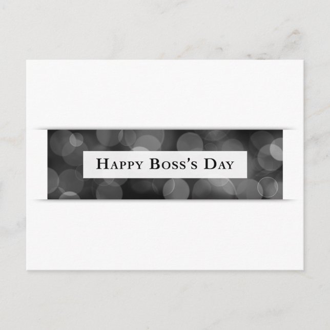 Happy Boss's Day (Bokeh) Postkarte (Vorderseite)