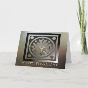 Happy Boss's Day Golden Classic Design Karte
