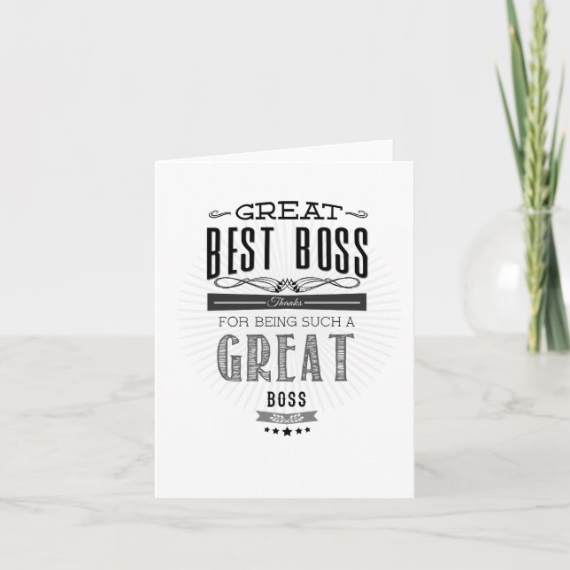 Happy Boss's Day Karte (Vorderseite)