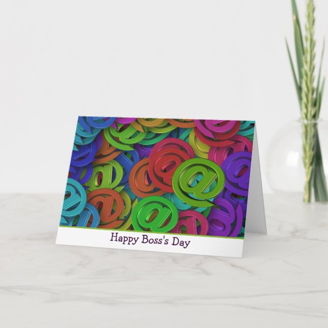 Happy Boss's Day mit @ ampersat Zeichen Karte (Vorderseite)