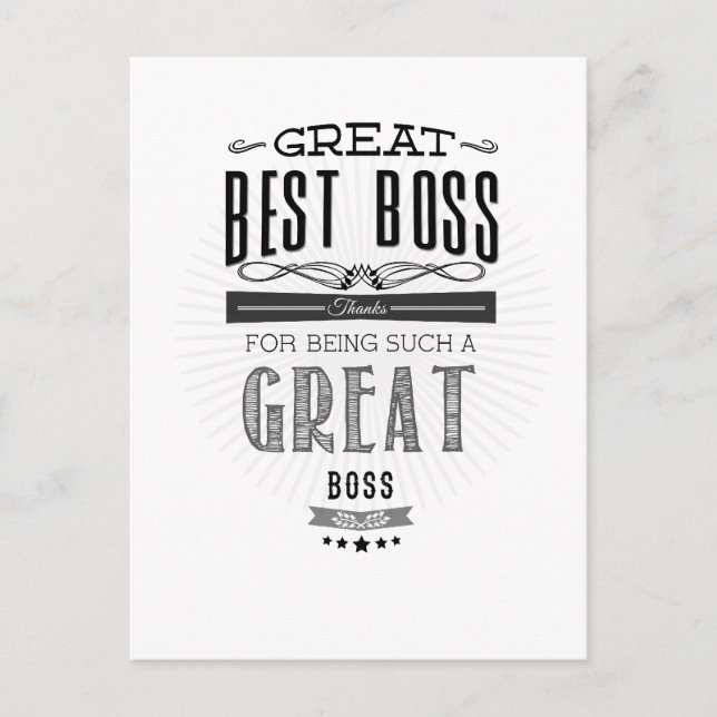 Happy Boss's Day Postkarte (Vorderseite)