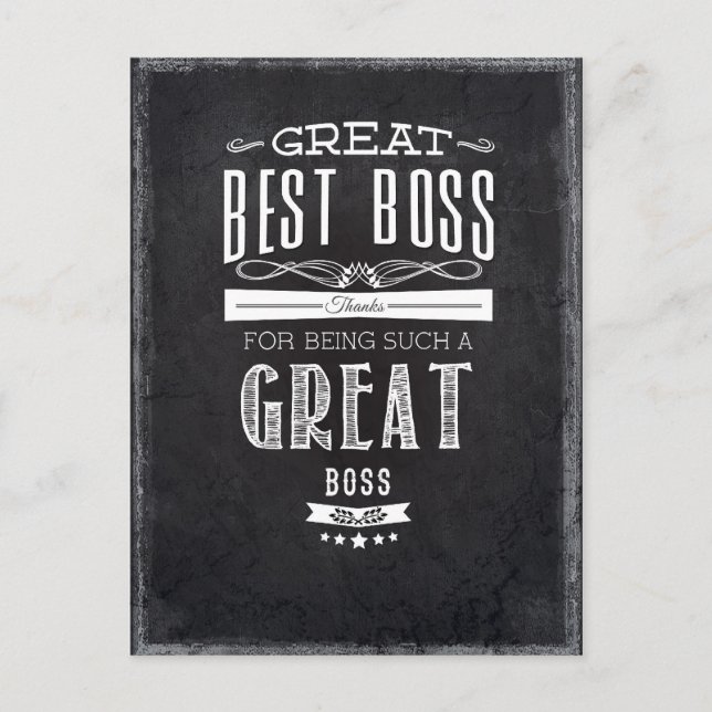 Happy Boss's Day Postkarte (Vorderseite)