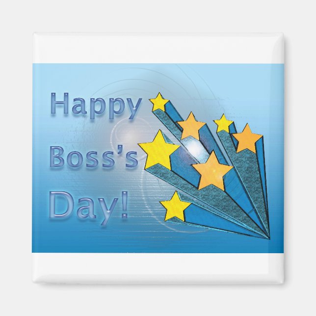 Happy Boss's Day Shooting Stars Magnet (Vorne)