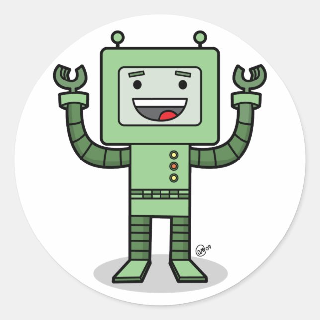 Happy Bot - Stickers (Vorderseite)
