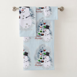 Happy Bowlidays Bowling Liebe Weihnachten Badhandtuch Set