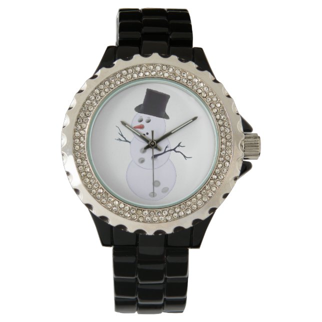 Happy Bowlidays Snowman Armbanduhr (Vorderseite)