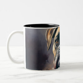 Happy Boxer Dog Zweifarbige Tasse