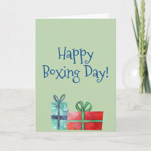 Happy Boxing Day Feiertage Geschenke Feiertagskarte