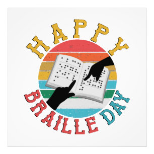 Happy Braille Day Fotodruck