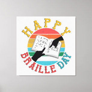 Happy Braille Day Leinwanddruck