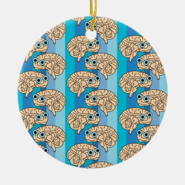 Happy Brain Keramik Ornament (Vorne)